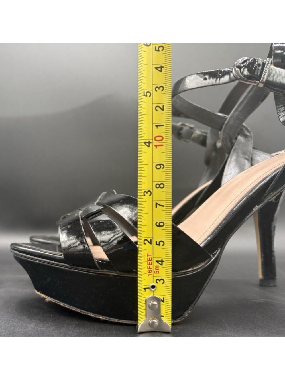Women' Pumps High Heel Shoes Size 9.5M Vince Camuto Black Toleo Dress Sandals - Picture 12 of 16